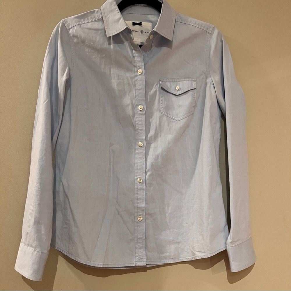 Banana Republic Light Blue Button Down Top